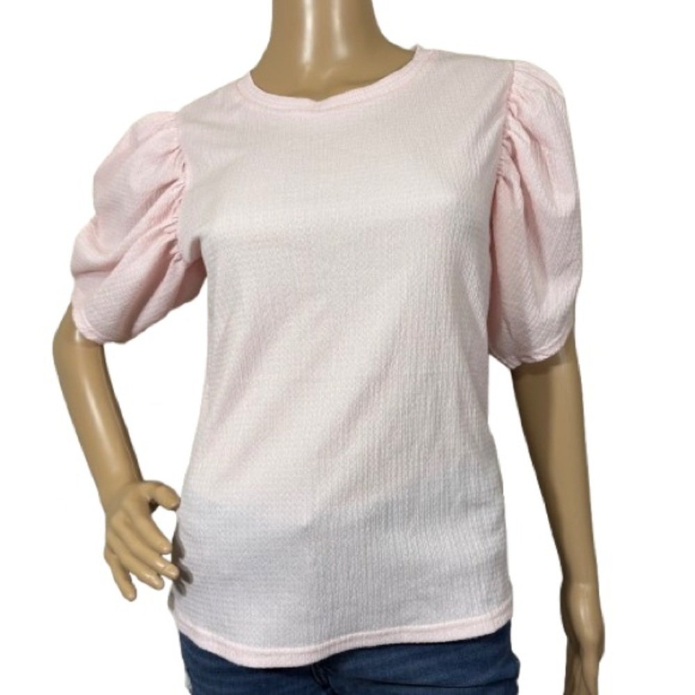 Lascana Light Pink Women's Puff Sleeve Top Size S